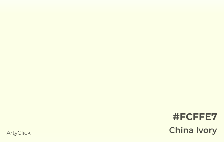 China Ivory #FCFFE7