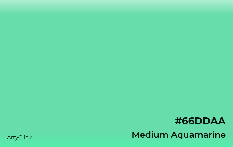 Medium Aquamarine #66DDAA